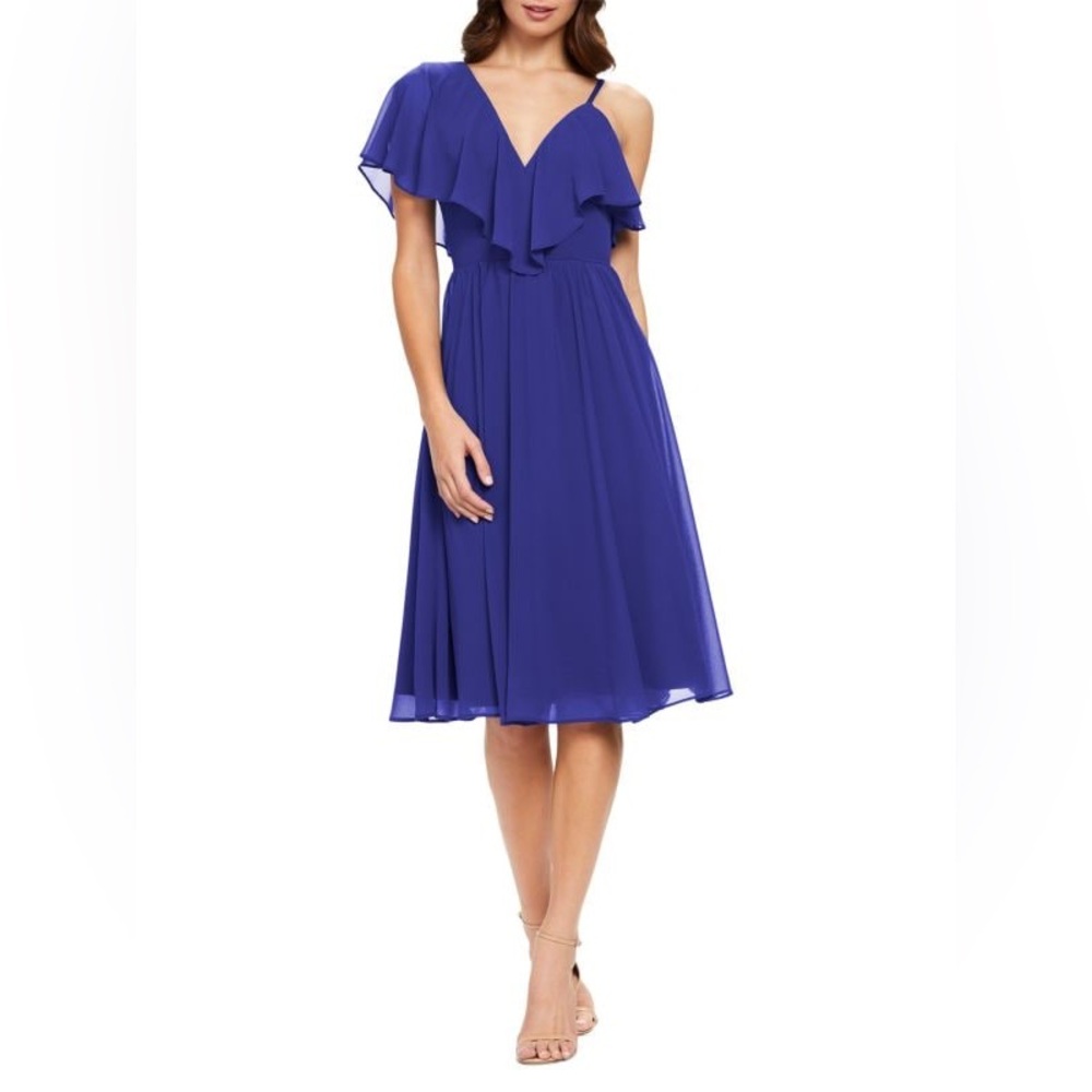 Dress The Population Nera Ruffle-Trim Dress‎